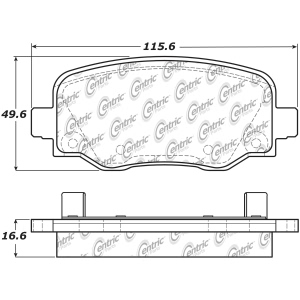 Centric Formula 100 Series™ OEM Brake Pads for 2020 Jeep Compass - 100.17340