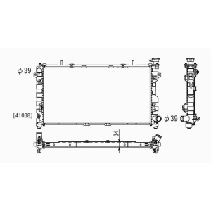 TYC Engine Coolant Radiator for 2005 Dodge Caravan - 2770