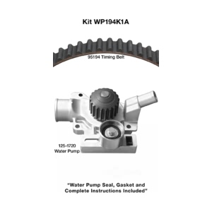 Dayco Timing Belt Kit With Water Pump for 1996 Mercury Tracer - WP194K1A