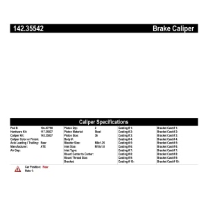 Centric Posi Quiet™ Loaded Brake Caliper for 2008 Chrysler Crossfire - 142.35542
