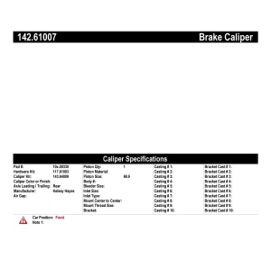 Centric Posi Quiet™ Loaded Brake Caliper for Mercury Colony Park - 142.61007