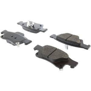 Centric Posi Quiet™ Extended Wear Semi-Metallic Rear Disc Brake Pads for 2011 Dodge Durango - 106.14980