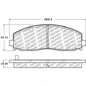 Centric Posi Quiet Pro™ Ceramic Front Disc Brake Pads for 2019 Jeep Wrangler - 500.15890