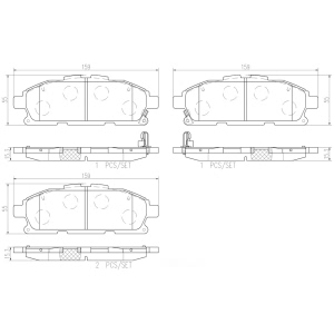 brembo Premium Ceramic Front Disc Brake Pads for 2017 Nissan Quest - P56110N