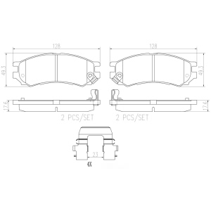 brembo Premium Ceramic Front Disc Brake Pads for 2002 Saturn SC1 - P73001N