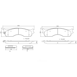 brembo Premium Ceramic Front Disc Brake Pads for 2004 Dodge Ram 1500 - P18011N