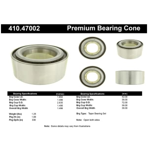 Centric Premium™ Front Passenger Side Wheel Bearing and Race Set for 2005 Saab 9-2X - 410.47002