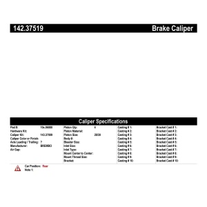 Centric Posi Quiet™ Loaded Brake Caliper for Porsche 928 - 142.37519