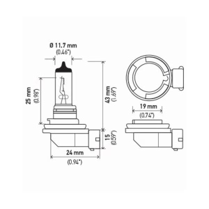 Hella Headlight Bulb for 2010 Chevrolet Suburban 1500 - H11XE-DB