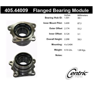 Centric Premium™ Wheel Bearing for 1999 Toyota RAV4 - 405.44009