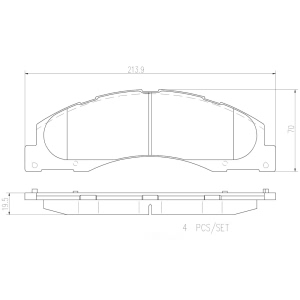 brembo Premium Ceramic Front Disc Brake Pads for 2017 Ford E-350 Super Duty - P24182N