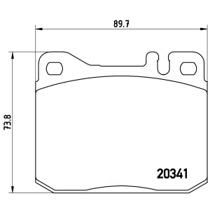 brembo Premium Low-Met OE Equivalent Front Brake Pads for Mercedes-Benz 420SEL - P50004