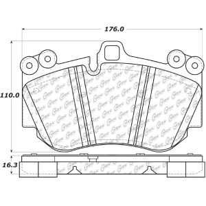 Centric Posi Quiet™ Semi-Metallic Brake Pads for Audi R8 - 104.11301