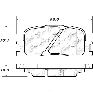 Centric Posi Quiet™ Ceramic Rear Disc Brake Pads for 2001 Toyota Highlander - 105.08851