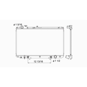 TYC Engine Coolant Radiator for 1999 Lexus GS400 - 2222