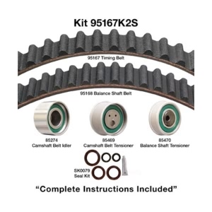 Dayco Timing Belt Kit With Seals for 1998 Mitsubishi Eclipse - 95167K2S