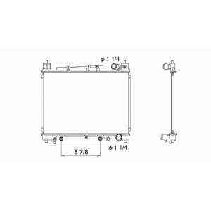 TYC Engine Coolant Radiator for 2004 Toyota Echo - 2305