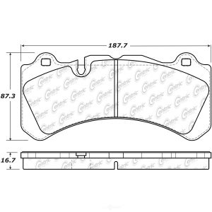 Centric Posi Quiet™ Ceramic Front Disc Brake Pads for Cadillac CTS - 105.18350
