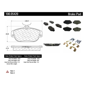 Centric Formula 100 Series™ OEM Brake Pads for 1998 Volvo S90 - 100.05420
