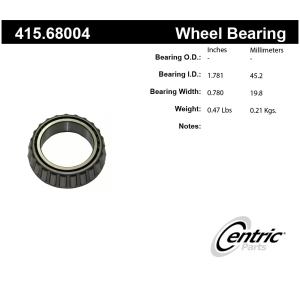 Centric Premium™ Front Passenger Side Outer Wheel Bearing for 2006 Ford F-350 Super Duty - 415.68004