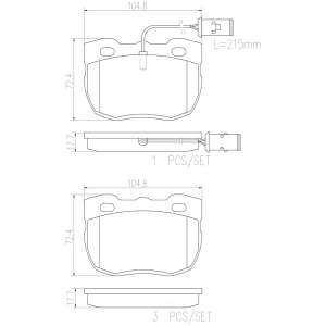 brembo Premium Ceramic Front Disc Brake Pads for 1993 Land Rover Range Rover - P44004N