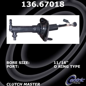 Centric Premium Clutch Master Cylinder for 1998 Dodge B3500 - 136.67018