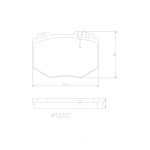 brembo Premium Ceramic Front Disc Brake Pads for 2001 Mercedes-Benz S500 - P50048N