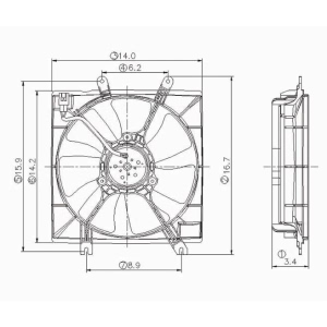 TYC Engine Cooling Fan for 2004 Kia Spectra - 600660