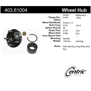 Centric Premium™ Wheel Hub Repair Kit for 1993 Lincoln Continental - 403.61004