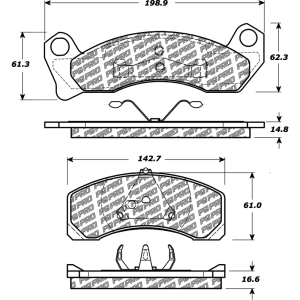 Centric Posi Quiet Pro™ Semi-Metallic Front Disc Brake Pads for Mercury Colony Park - 500.04990