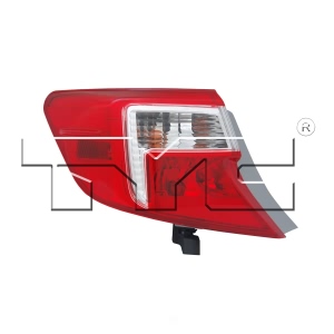 TYC Driver Side Outer Replacement Tail Light for 2012 Toyota Camry - 11-6412-00