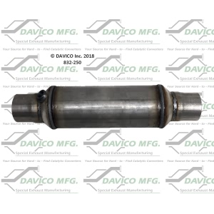 Davico OBDII Universal Fit Round Body Catalytic Converter (2.5" ID, 2.5" OD, 12" Length) for 1999 Audi A4 Quattro - 832-250
