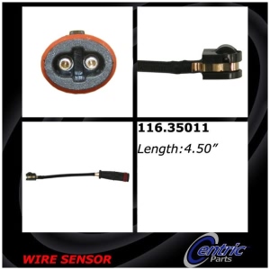 Centric Brake Pad Sensor Wire for Mercedes-Benz SL55 AMG - 116.35011
