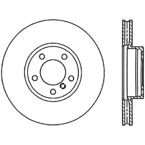 Centric Premium Vented Front Driver Side Brake Rotor for 2004 Porsche Cayenne - 125.33080