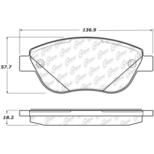 Centric Formula 100 Series™ OEM Brake Pads for 2015 Fiat 500 - 100.16181
