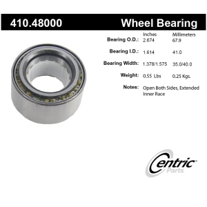 Centric Premium™ Front Driver Side Wheel Bearing and Race Set for Geo Tracker - 410.48000