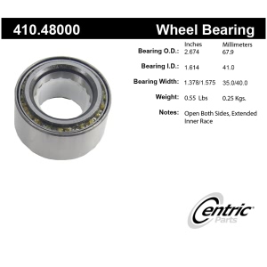 Centric Premium™ Front Driver Side Wheel Bearing and Race Set for Suzuki Vitara - 410.48000