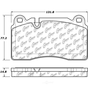 Centric Posi Quiet™ Semi-Metallic Brake Pads for 2015 Dodge Viper - 104.18490