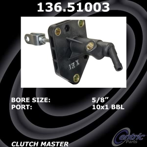 Centric Premium™ Clutch Master Cylinder for 2004 Hyundai Santa Fe - 136.51003