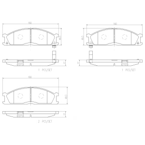 brembo Premium Ceramic Front Disc Brake Pads for Nissan Van - P24026N