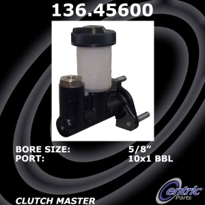 Centric Premium Clutch Master Cylinder for 1988 Mazda 929 - 136.45600