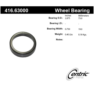 Centric Premium™ Rear Wheel Bearing Race for Jaguar - 416.63000