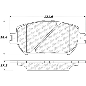 Centric Posi Quiet™ Ceramic Front Disc Brake Pads for 2014 Lexus IS250 - 105.09081