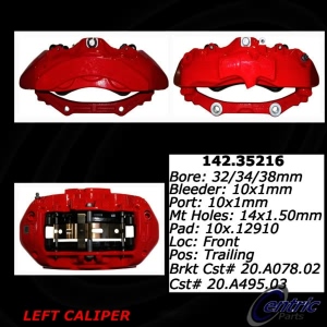 Centric Posi Quiet™ Loaded Brake Caliper for 2014 Mercedes-Benz C63 AMG - 142.35216