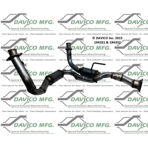 Davico Direct Fit Catalytic Converter and Pipe Assembly for 2008 Jeep Commander - 194332