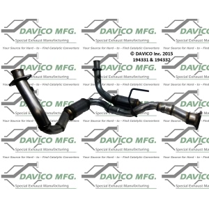 Davico Direct Fit Catalytic Converter and Pipe Assembly for 2009 Jeep Commander - 194332