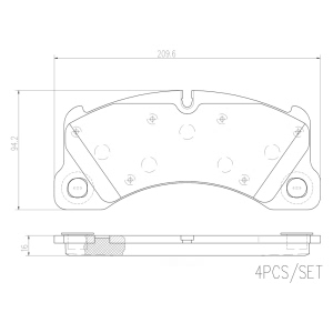 brembo Premium Ceramic Front Disc Brake Pads for 2015 Porsche Cayenne - P65021N