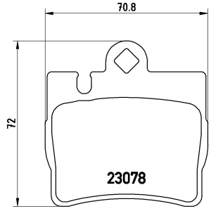 brembo Premium Low-Met OE Equivalent Rear Brake Pads for 2002 Mercedes-Benz CL55 AMG - P50042