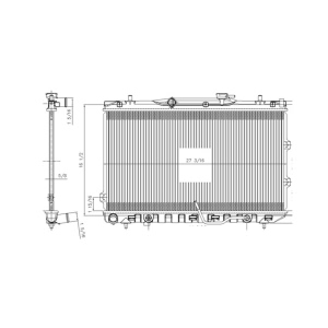 TYC Engine Coolant Radiator for 2008 Kia Spectra - 2784