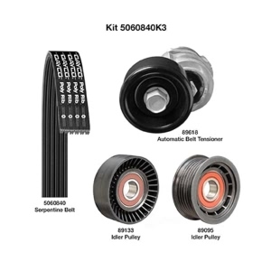 Dayco Serpentine Belt Kit for 2013 Hyundai Tucson - 5060840K3
